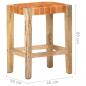 Preview: Barhocker 2 Stk. Braun Echtleder 60 cm 