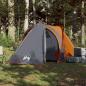Preview: Kuppel-Campingzelt 2 Personen Grau und Orange Wasserdicht