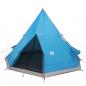 Preview: Tipi-Campingzelt 4 Personen Blau Wasserdicht