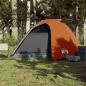 Preview: Kuppel-Campingzelt 4 Personen Grau und Orange Wasserdicht