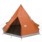 Preview: Tipi-Campingzelt 4 Personen Orange Wasserdicht