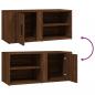 Preview: TV-Schrank Braun Eichen-Optik 80x31,5x36 cm Holzwerkstoff