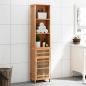 Preview: ARDEBO.de - Badschrank 42x29x182 cm Massivholz Nussbaum