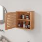 Preview: Wandschrank 42x18x42 cm Massivholz Nussbaum