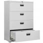 Preview: Aktenschrank Hellgrau 90x46x134 cm Stahl