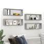 Preview: ARDEBO.de - Wandregale 4 Stk. Grau Sonoma 80x15x26,5 cm Holzwerkstoff