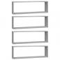 Preview: Wandregale 4 Stk. Grau Sonoma 80x15x26,5 cm Holzwerkstoff