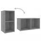 Preview: TV-Schrank Betongrau 72x35x36,5 cm Holzwerkstoff