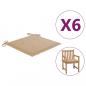 Preview: Gartenstuhl-Kissen 6 Stk. Beige 50x50x3 cm Oxford-Gewebe