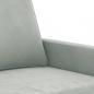 Preview: 3-Sitzer-Sofa Hellgrau 180 cm Samt