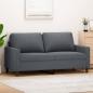 Preview: ARDEBO.de - 2-Sitzer-Sofa Dunkelgrau 140 cm Samt