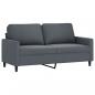 Preview: 2-Sitzer-Sofa Dunkelgrau 140 cm Samt