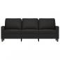 Preview: 3-Sitzer-Sofa Schwarz 180 cm Samt