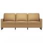 Preview: 3-Sitzer-Sofa Braun 180 cm Samt