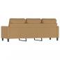 Preview: 3-Sitzer-Sofa Braun 180 cm Samt