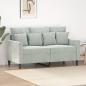 Preview: ARDEBO.de - 2-Sitzer-Sofa Hellgrau 120 cm Samt