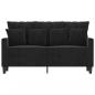 Preview: 2-Sitzer-Sofa Schwarz 120 cm Samt