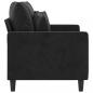 Preview: 2-Sitzer-Sofa Schwarz 120 cm Samt