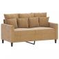 Preview: 2-Sitzer-Sofa Braun 120 cm Samt