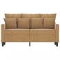 Preview: 2-Sitzer-Sofa Braun 120 cm Samt