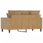 Preview: 2-Sitzer-Sofa Braun 120 cm Samt