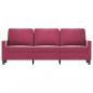 Preview: 3-Sitzer-Sofa Weinrot 180 cm Samt