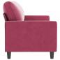 Preview: 3-Sitzer-Sofa Weinrot 180 cm Samt