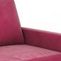 Preview: 3-Sitzer-Sofa Weinrot 180 cm Samt