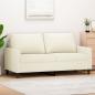 Preview: ARDEBO.de - 2-Sitzer-Sofa Creme 140 cm Samt