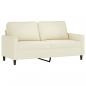 Preview: 2-Sitzer-Sofa Creme 140 cm Samt