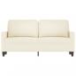 Preview: 2-Sitzer-Sofa Creme 140 cm Samt