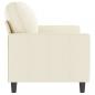 Preview: 2-Sitzer-Sofa Creme 140 cm Samt