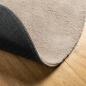Preview: Teppich HUARTE Kurzflor Weich und Waschbar Sandfarben Ø 120 cm