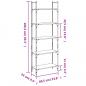 Preview: Bücherregal 5 Böden Sonoma-Eiche 60,5x24x166,5 cm Holzwerkstoff