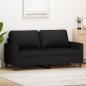 Preview: ARDEBO.de - 2-Sitzer-Sofa Schwarz 140 cm Samt