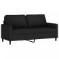 Preview: 2-Sitzer-Sofa Schwarz 140 cm Samt