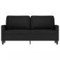 Preview: 2-Sitzer-Sofa Schwarz 140 cm Samt