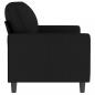 Preview: 2-Sitzer-Sofa Schwarz 140 cm Samt