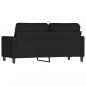 Preview: 2-Sitzer-Sofa Schwarz 140 cm Samt