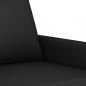 Preview: 2-Sitzer-Sofa Schwarz 140 cm Samt