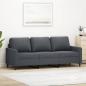 Preview: ARDEBO.de - 3-Sitzer-Sofa Dunkelgrau 180 cm Samt