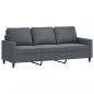 Preview: 3-Sitzer-Sofa Dunkelgrau 180 cm Samt