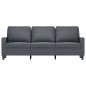 Preview: 3-Sitzer-Sofa Dunkelgrau 180 cm Samt