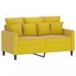 Preview: 2-Sitzer-Sofa Gelb 120 cm Samt