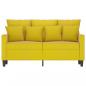 Preview: 2-Sitzer-Sofa Gelb 120 cm Samt