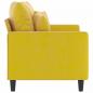 Preview: 2-Sitzer-Sofa Gelb 120 cm Samt