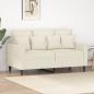 Preview: ARDEBO.de - 2-Sitzer-Sofa Creme 120 cm Samt