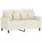 Preview: 2-Sitzer-Sofa Creme 120 cm Samt