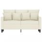 Preview: 2-Sitzer-Sofa Creme 120 cm Samt