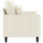 Preview: 2-Sitzer-Sofa Creme 120 cm Samt